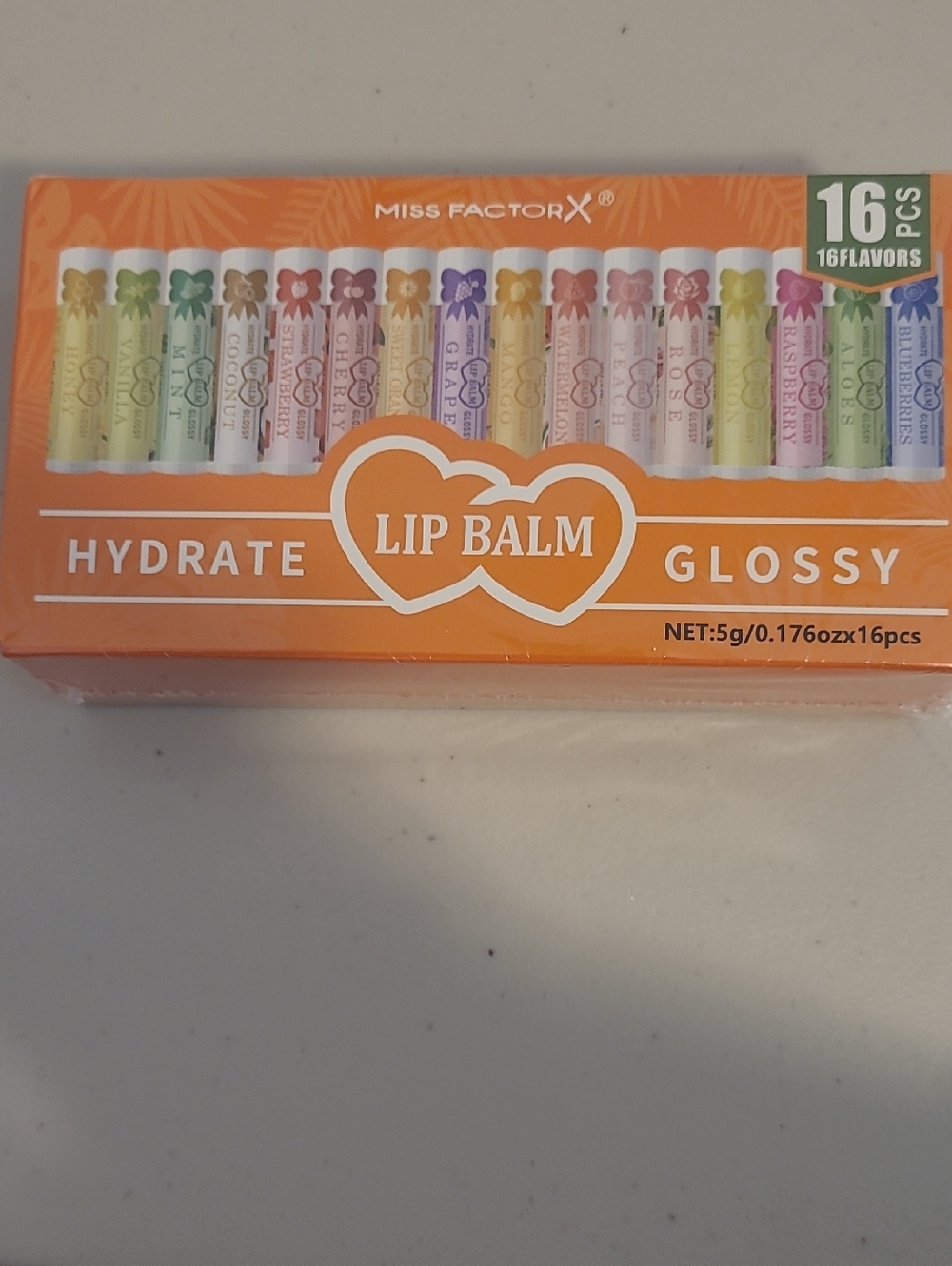 Hydrating Glossy Lip Balm - Flavor Variety (16 pcs)